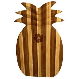 Wood Cutting Board Pineapple Shaped 12" X 7.5" Aloha Hawaii